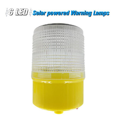 

Solar Warning Lights 4pcs Leds White Light Solar-powered Warning Lamps Obstruction Lamp Beacon Light Traffic Warning LightsTowe