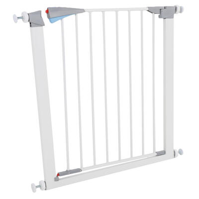 

Ktaxon Baby Safety Gate Door Walk Through Child Toddler Pet Metal Easy Locking System with 55" Extension Door