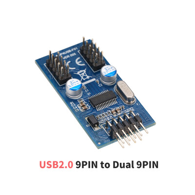 

Motherboard 9Pin USB Header to 2 Male Adapter Card USB20 9Pin to Dual 9Pin Connector Splitter