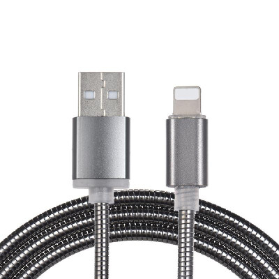 

33Ft 8-pin Lightning Metal Spring Charging Cable Sync Data Line Cord for iPhone 8 X iPad Pro