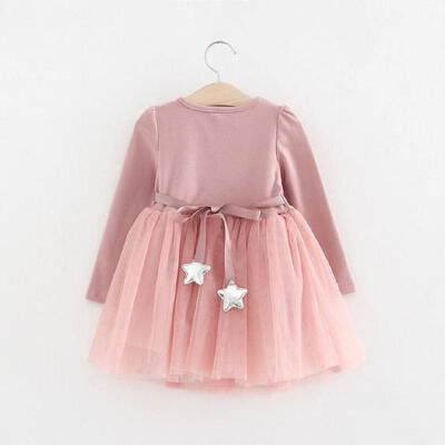 

Pretty Toddler Infant Baby Girl Long Sleeve Party Dress Tutu Lace Dresses Outfit