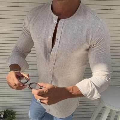 

Mens Slim Fit V Neck Long Sleeve Muscle Tee T-shirt Casual Tops Henley Shirts