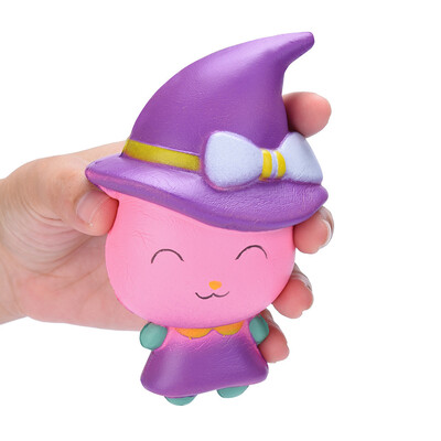 

Gotoamei Cute Witch Magic Girl Squeeze Toy Slow Rising Cream Scented Stress Reliever Toy
