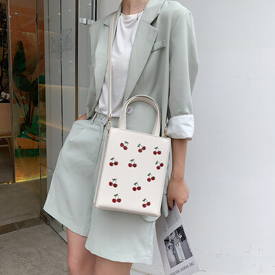 

Qiao Bani 2019 new Korean fashion Dongdaemun printing small cherry killer bag shoulder shoulder diagonal female bag