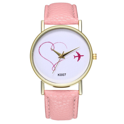 

Women Watches Exquistite Simple Luxury Fashion Cute Airplane Pattern Female Watch Reloj De Mujer Kol Saati