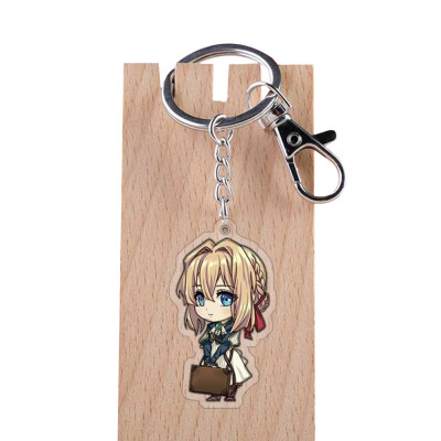 

Anime Violet Evergarden Acrylic Pendant Keychain Key Rings Phone Charm Cosplay