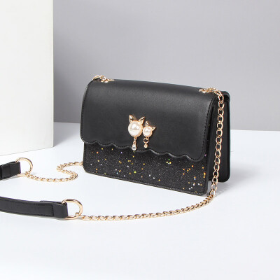 

Summer ins super-hot one-shoulder girl chains fashion Korean version of oblique bags with all kinds of student chains