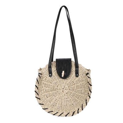 

Women Woven Shoulder Bag Handbag Simple Shopping Summer Straw Beach Bags