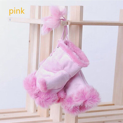 

Girls Women Winter Fashion Warm Faux Rabbit Fur Soft Fingerless Gloves Mitts