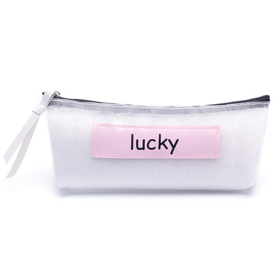 

UK 15X Clear Quality Strong Exam Pencil Case Colorful Zip Office Back to School