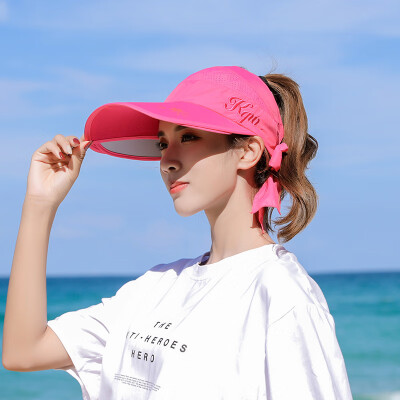 

Hat Female Summer Skytop Sunshade Cap Sunscreen Cap Face Cover Ultraviolet Protection Travel Extensible Sun Cap