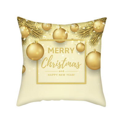 

Tailored Gold Merry Christmas Pillow Cases Nordic Sofa Cushion Cover Home Decoration