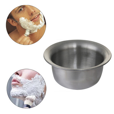 

Gobestart ZY Fashion Stainless Steel Men Traditional Shaving Mug Cup Bowl For Shave Brush
