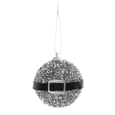 

Ribbon Belt Buckle Glitter Powder Effect Christmas Ball Xmas Hanging Ball