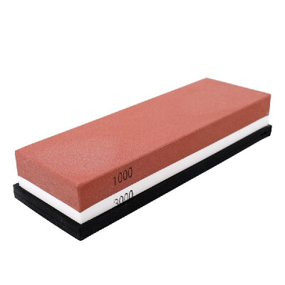 

Double-sided Bicolor Whetstone Cutter Sharpener Stone for Kitchen White Corundum Sharpening Tool with Silica Gel Underlay