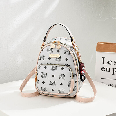 

2019 summer new Korean version of the shoulder bag backpack simple handbag PU leather fashion backpack cross-border