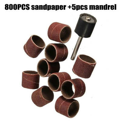 

80pcs 12 Sanding Bands Drums Sleeves Mix 60 120 180 240 Grit 5pcs Mandrels