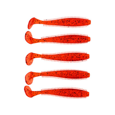 

Saidsome 5pcs Curly Single-tailed Soft Fishing Lures Polychromatic Grub Bionic Baits Tool fishing bait fishing lure