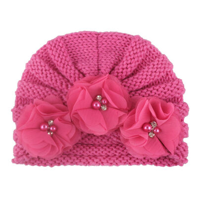 

Cute Newborn Toddler Infant Baby Girl Flower Soft Cotton Hospital Cap Beanie Hat