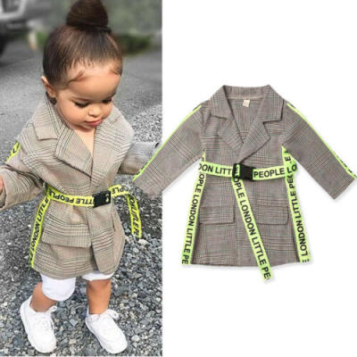 

AU Toddler Kids Baby Girl Winter Clothes Belted Coat Jacket Formal Outwear 0-5Y