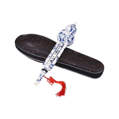 

C-Key Hulusi Cucurbit Flute Bottle Gourd Silk Chinese Traditional Instrument Resin Material with Chinese Knot Carry Case for Begin