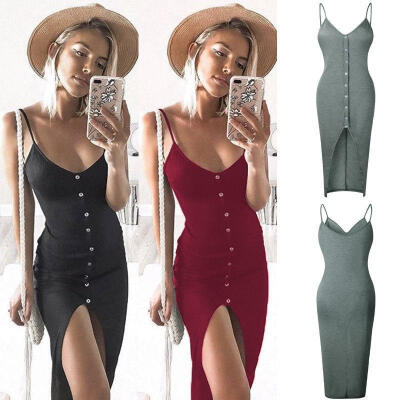 

Women Bandage Bodycon Slim Sleeveless Evening Party Cocktail Pencil Mini Dress