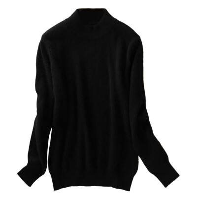 

Winter Fashion Women Solid Color Sweater High Neck Long Sleeve Jumper Knitwear