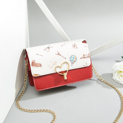 

INS Net Red Girl Summer 2019 Brief Fashion Single Shoulder Slant Bag with Hundred Chains