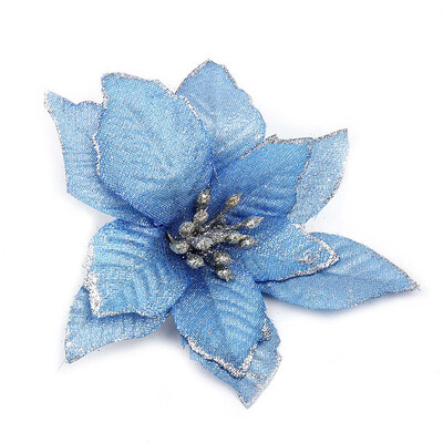 

Christmas Poinsettia Nice Flower Bow Clip Xmas Tree Wedding DIY Party Decor