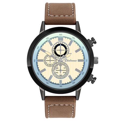 

Gobestart Fashion Leather Mens Quartz Watch Mens Watch Luxury Casual Watch Clock
