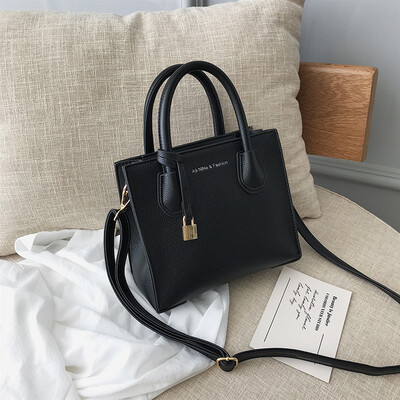

Qiao Bani 2019 new European&American style fashion  ribbon K small lock letter killer bag shoulder shoulder diagonal female bag