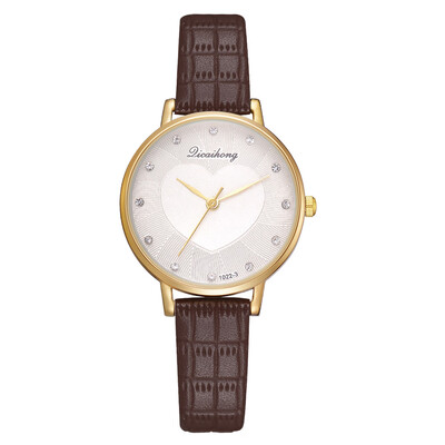 

PU leather quartz watch fast sells explosive love diamond-encrusted alloy watch crocodile pattern fashion watch