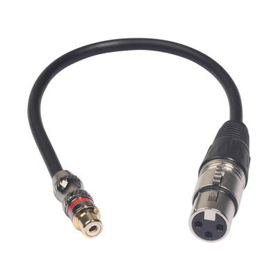 

30cm 3Pin XLR Female to RCA Female Socket Cable Mixer Audio Adapter Cable