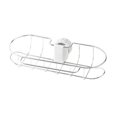 

Stainless Steel Faucet Drain Hanging Rack Bathroom Kitchen Sponge Organizer