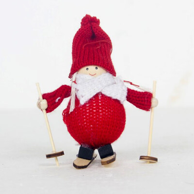 

Creative Christmas mini ski dolls Christmas Tree Pendant Doll Ornament New Year Bar Home Party Decoration