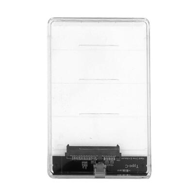 

25inch Transparent Type-C to SATA External HDD SSD Enclosure Storage Case
