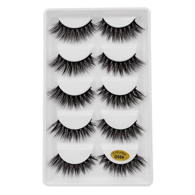 

〖Follure〗5 Pair 3D Natural Thick False Fake Eyelashes Eye Lashes Makeup Extension