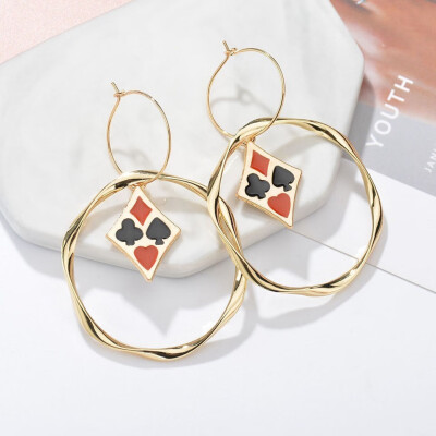 

La Melodie Champagne Gold Heart Shaped Round Earrings Bohemian Elizabeth Map Earrings Earrings 2019 DIY Bohemian Style Jewelry