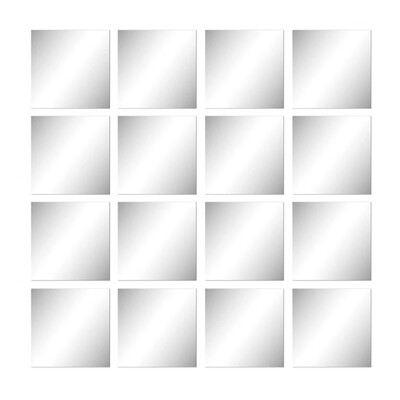 

16pcs Squares Wall Stickers Creative Mirror Wall Decal Home Room Decor