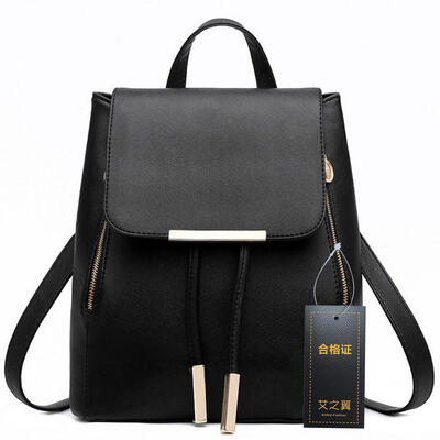 

Women Backpacks Solid School Bag For Teenage Girls PU Leather Travel Bags