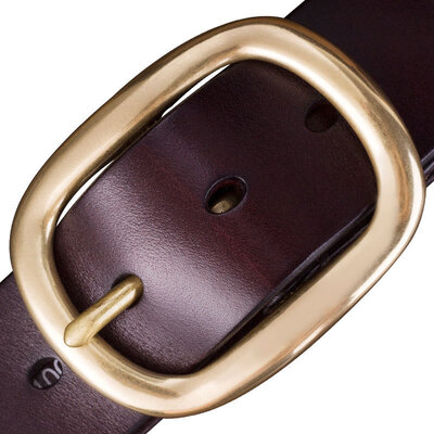 

Spot mens pin buckle belt imported first layer cowhide leather belt copper buckle belt casual retro belt