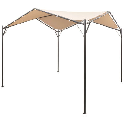 

Gazebo Pavilion Tent Canopy 13 1"x13 1" Steel Beige