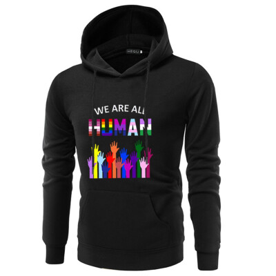 

Mens LGBT Gay Pride Rainbow Pullover Hoodie Gay Love Hoody Sweatshirt