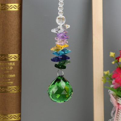 

Toponeto 1PC DIY Bohemian Clear Crystal Ball Prisms Pendant Hanging Wedding Decor Gift
