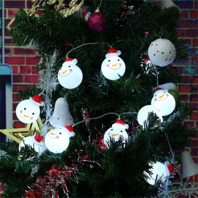 

Toponeto Christmas 10 LED String Light Snowman Santa Claus Light Party Home Decor