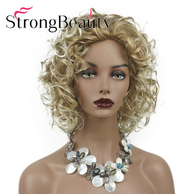 

Wiginway Short Jet Black Brown Gray Women Curly Synthetic Wigs Natural Looking Daily Wig for Women