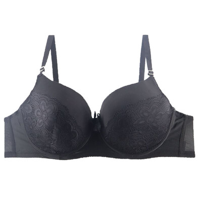 

Toponeto New Women Large Fat MM Sexy Lace Underwear Gathered Breathable Adjustable Bra