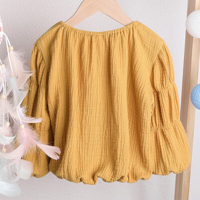 

Toddler Kids Baby Boy Girl Solid Puff Sleeve T shirt Tops Clothes Outfits