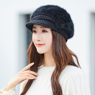 

Tailored Women Winter Warm Floral Cap Beret Baggy Knit Crochet Beanie Hat Ski Cap