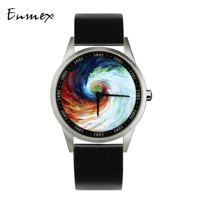 

Enmex Creative Concept Watch Stereo Moon Surface fine steel Shell Waterproof Watch